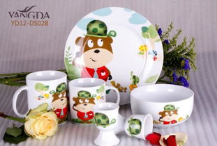 歐洲食品級(jí)安全認(rèn)證 高溫白瓷貼花兒童餐具與茶具選購指南